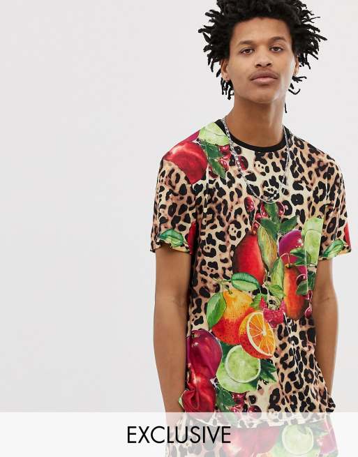 Milk It Vintage t-shirt and shorts in fruit leopard print co-ord, 3 of 3