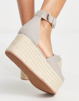 espadrilles mit plateau absatz