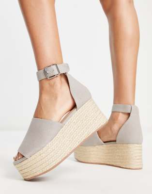 espadrilles mit plateau absatz