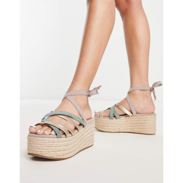 Sandale compensee semelle corde sales