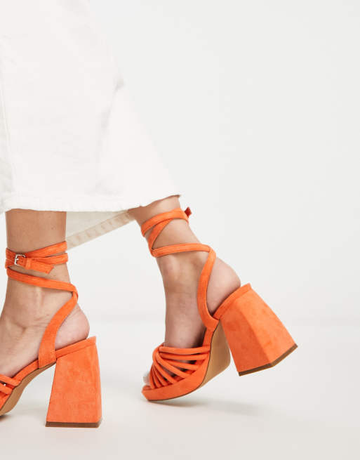 Peach best sale strappy sandals