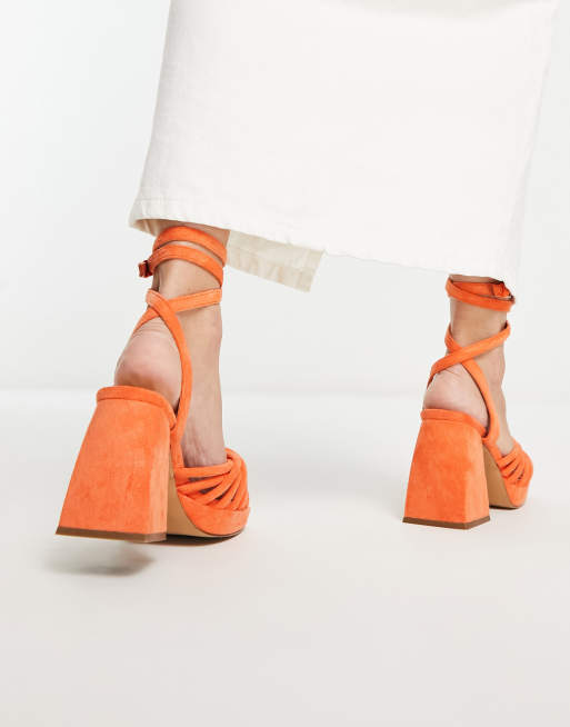 Peach shop strappy sandals