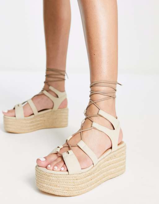 MIM – Punta Umbria Ghilly – Brungrå flatform-espadrillos