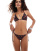 Minga London grunge cherry print bikini bottoms co-ord in black