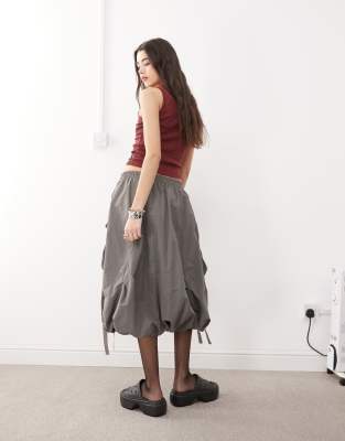 【BAON】Gensott Nylon Banding Midi Skirt BAON】Oroi Denim Banding Midi Skirt (BAON/スカート