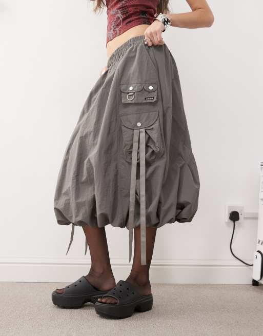 【BAON】Munnell brushed pocket long skirt rag & bone Leyton Cotton Twill Maxi Skirt | Saks Fifth Avenue