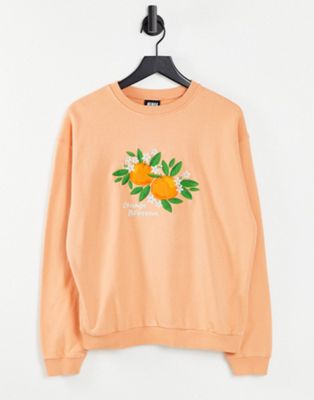 Minga London oversized sweatshirt with orange print