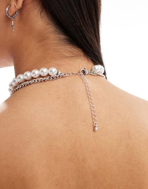 Minga London strawberry & pearls layered necklace set | ASOS