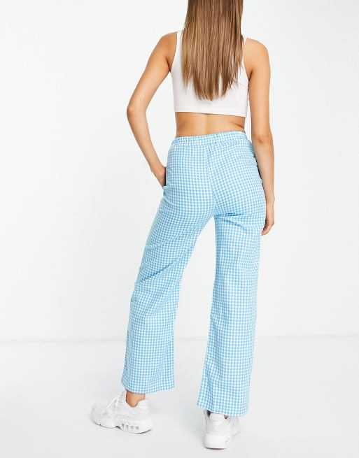 Minga London wide leg pants in blue gingham, 2 of 4
