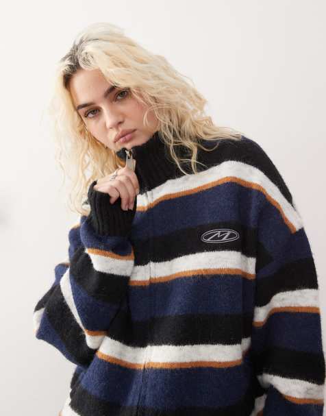 Minga London zip up multi stripe cardigan - view 1