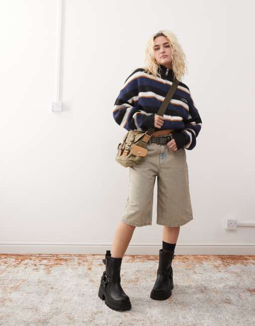 Minga London zip up multi stripe cardigan | ASOS