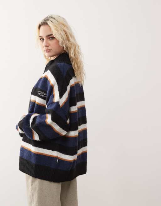 Minga London zip up multi stripe cardigan | ASOS