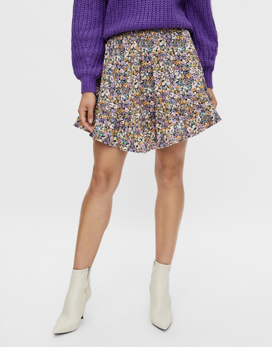 Мини-юбка с цветочным принтом Y.A.S-Разноцветный