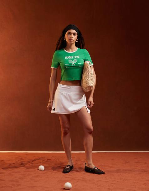 Minifalda blanca estilo tenista de adidas - view 1