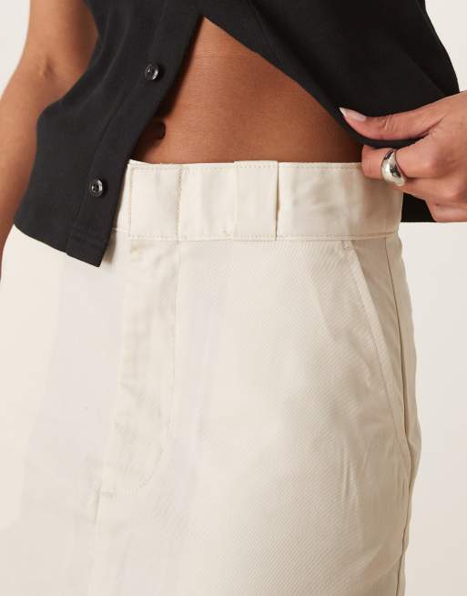 Minifalda blanco hueso de estilo worker de Dickies, 4 de 5