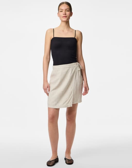 Minifalda color abedul de Pieces