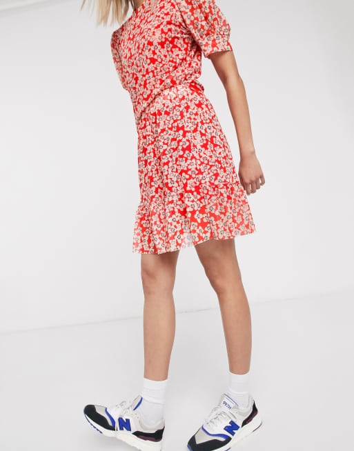 Minifalda de malla estampada con peplum de Soaked In Luxury, 4 de 4