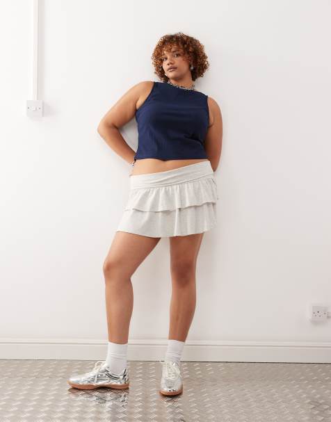 Minifalda gris con volantes de COLLUSION Plus - view 1