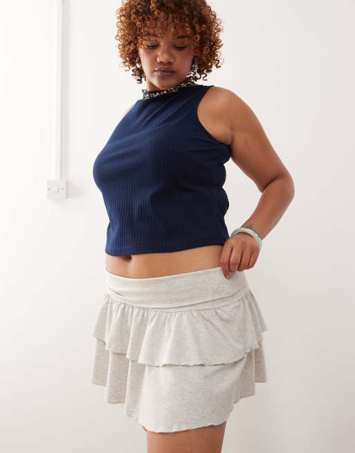 Minifalda gris con volantes de COLLUSION Plus, 2 de 5
