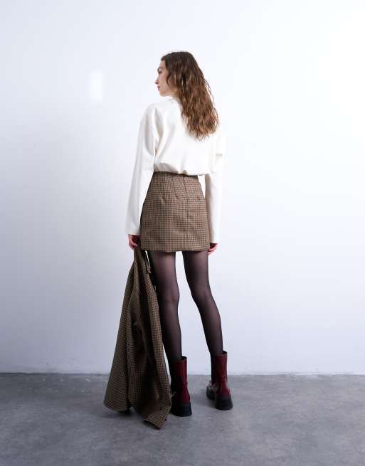 Minifalda muy corta a cuadros clásicos de Topshop, 3 de 5