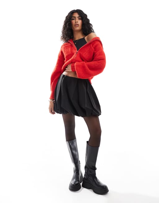 Minifalda negra con bajo abombado de ONLY