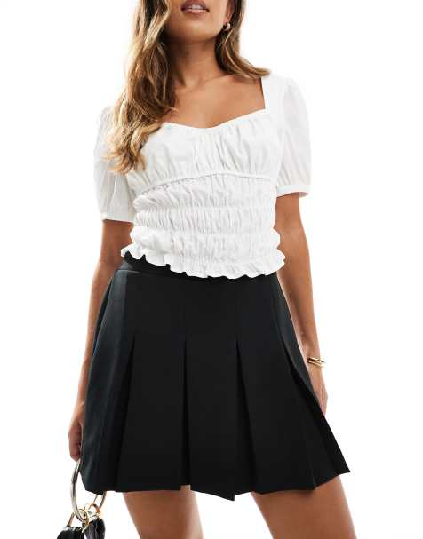Minifalda negra de tablas de New Look - view 1