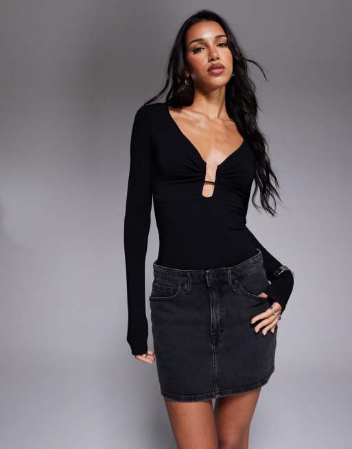 Minifalda negra Good 90s de Good American, 4 de 5
