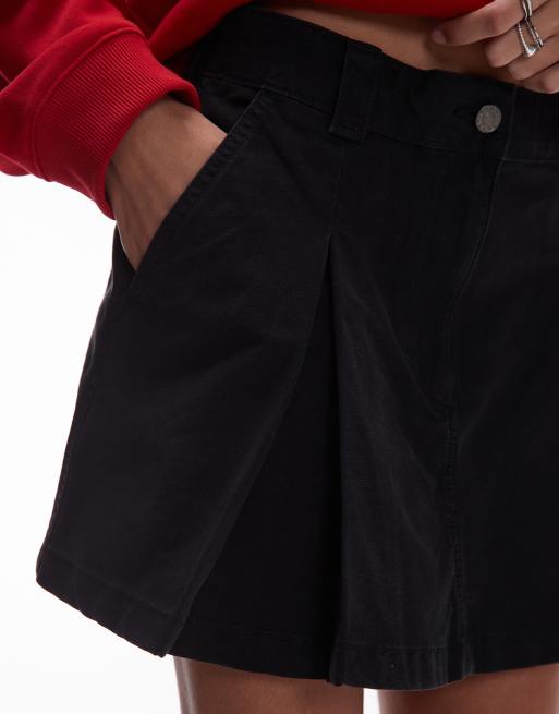 Minifalda negra plisada de lona de Tommy Jeans , 3 de 5