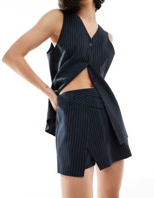 Minifalda Badzlin en tartán azul y marrón