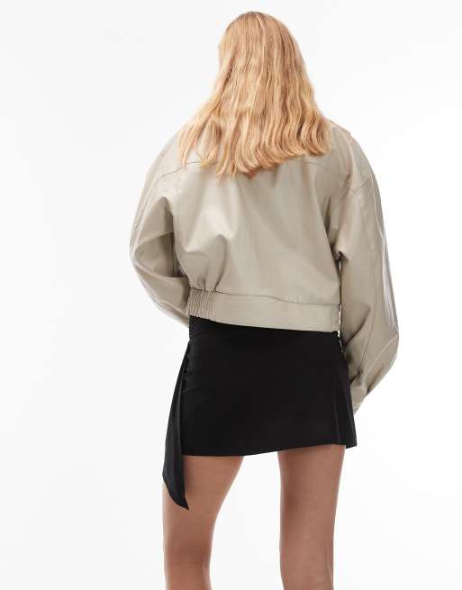 Minifalda pantalón negra ceñida con detalle cruzado de ASOS DESIGN, 4 de 5