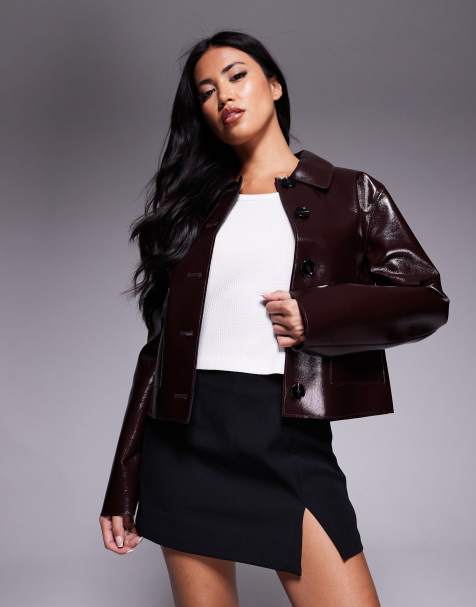 Minifalda pantalón negra con muesca en la parte delantera de River Island - view 1