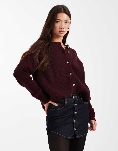 Minifalda vaquera con bajo redondeado, botones y acabado enjuagado de ASOS DESIGN - view 1