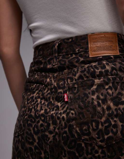 Minifalda vaquera con estampado de leopardo Icon de Levi's, 4 de 5