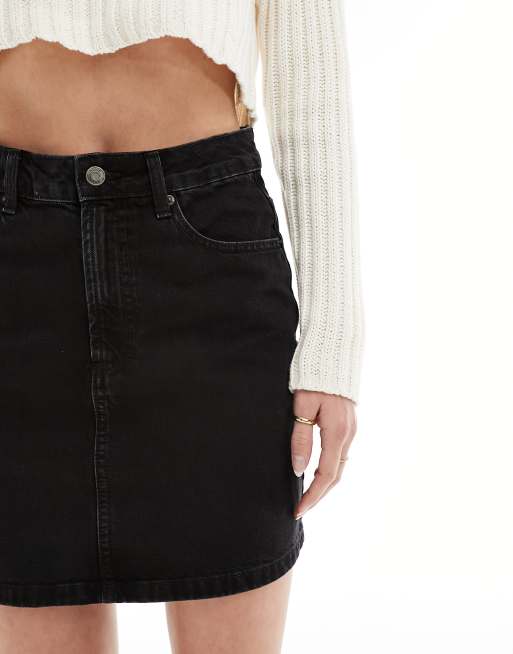 Minifalda vaquera negra de talle alto de ASOS DESIGN Tall, 5 de 5
