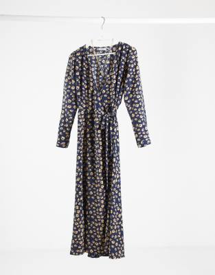 spotty navy dress