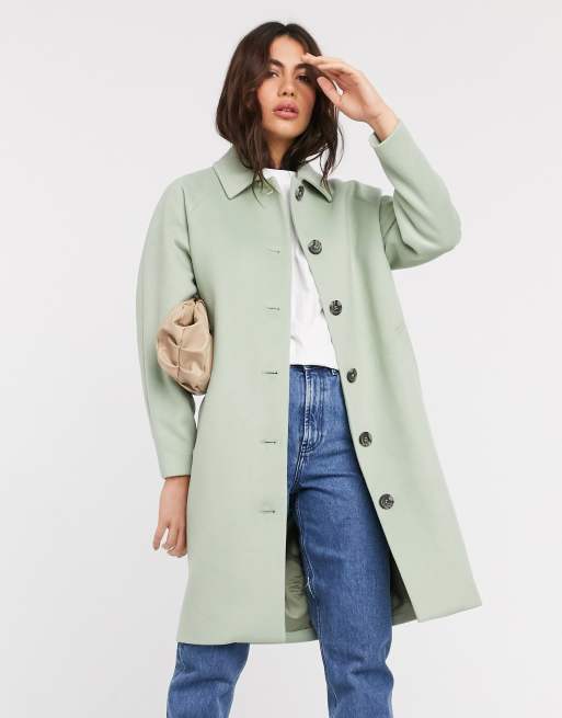 Minimum trench coat in sage green | ASOS