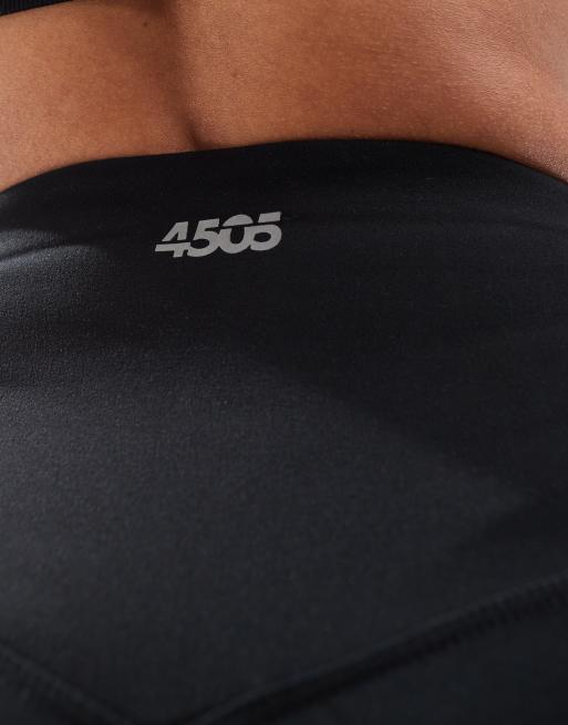 Minishorts de 8 cm negros de tejido suave al tacto de secado rápido Icon de 4505 , 4 de 5