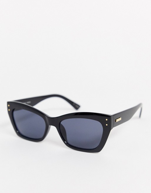 MinkPink Motive black square sunglasses