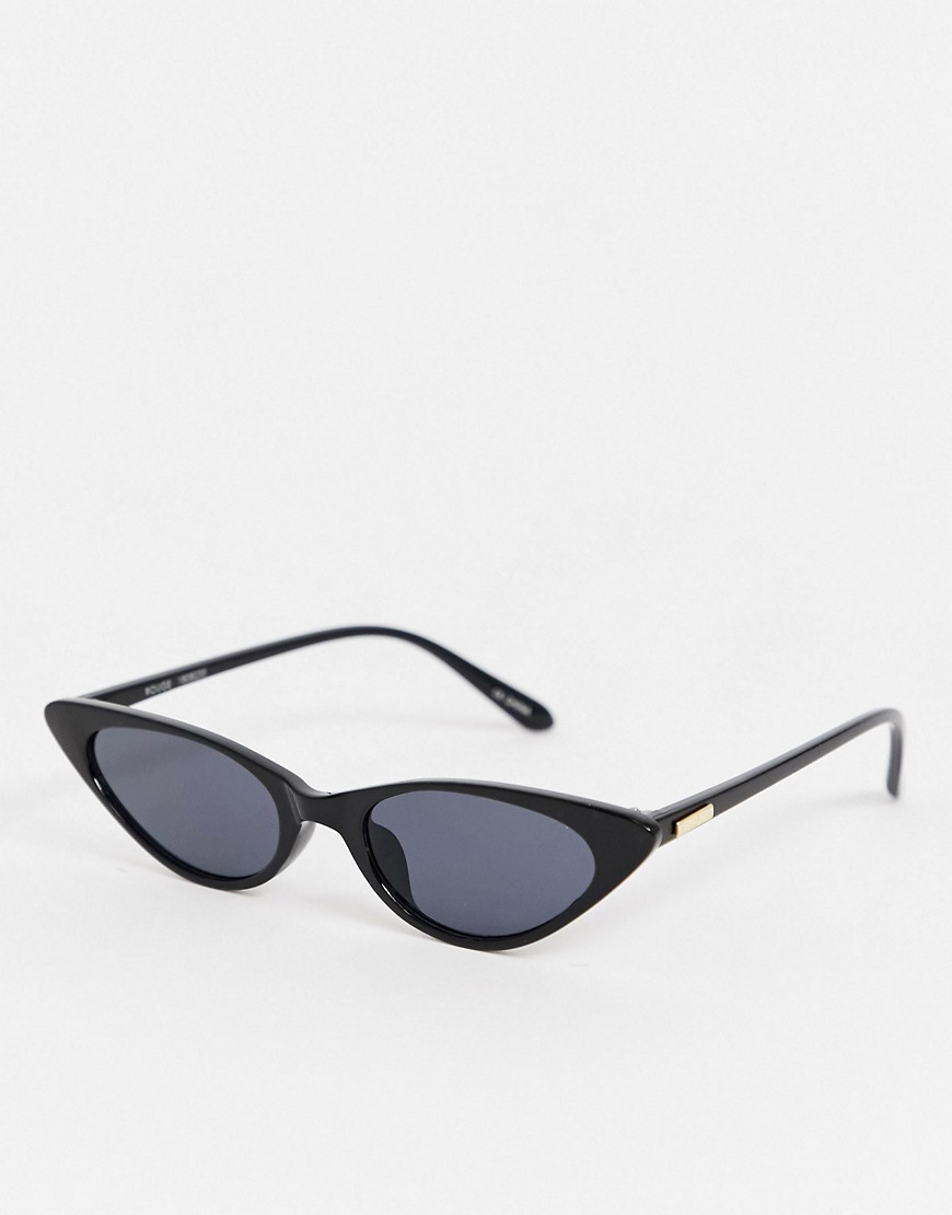 MinkPink – Rouge – Svarta extra tunna cat eye-solglasögon
