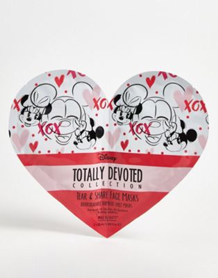 Minnie & Mickey Totally Devoted Tear & Share Sheet Face Masks