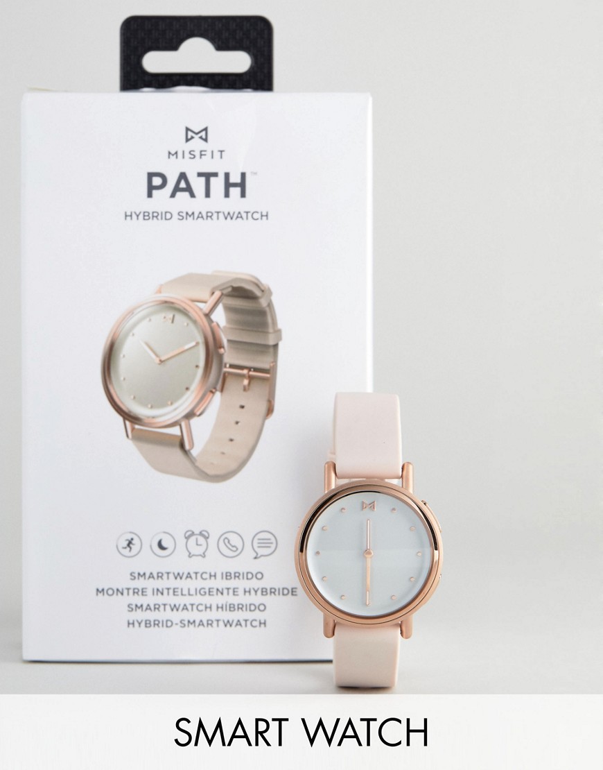 Misfit MIS5024 Leather Hybrid Smart Watch-Beige