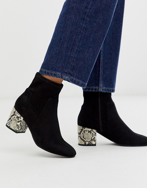 Miss KG block heel ankle boots in black