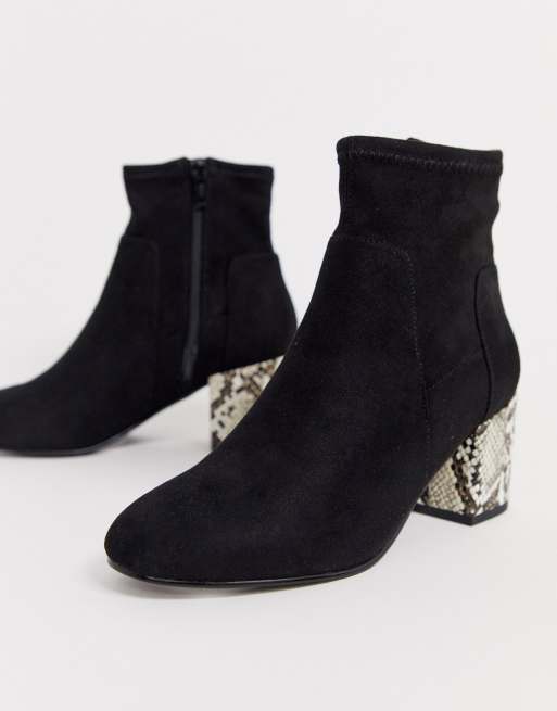 Miss kg black outlet suede ankle boots