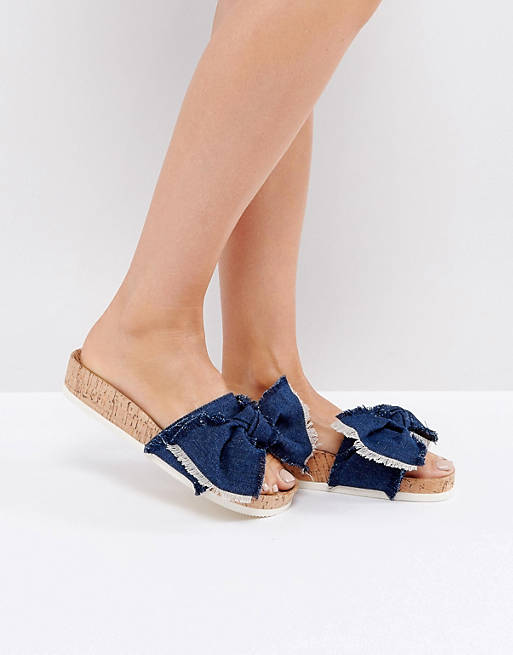 Miss KG Denim Blue Flat Sandals