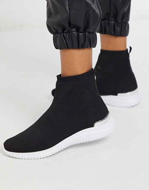 Miss KG kiki sock trainers in black with white sole