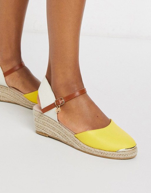 Miss KG lea heeled espadrilles in yellow