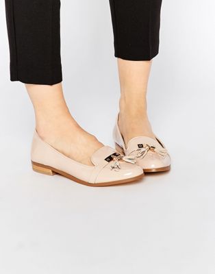 Miss KG Nadia Nude Patent Loafer Flat 
