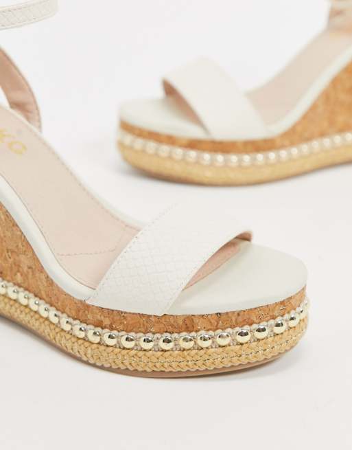 Miss kg white hot sale wedges