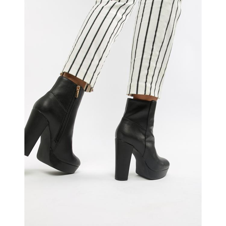 Miss kg platform heeled sales ankle boots