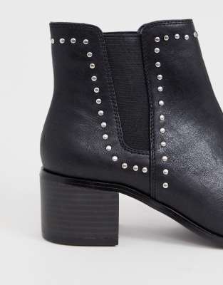 studded ankle boots heels